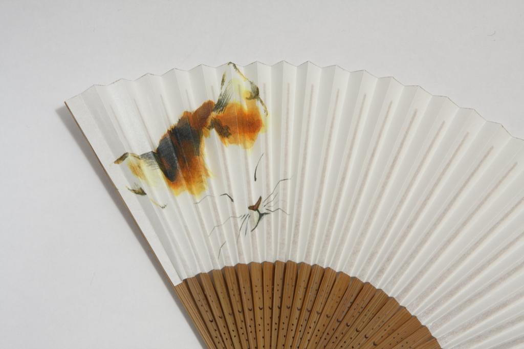 fan with cat handmade by Kyoto includes fan case and gift [Hasegawa] Kyoto-style pattern, craftsmen, box.