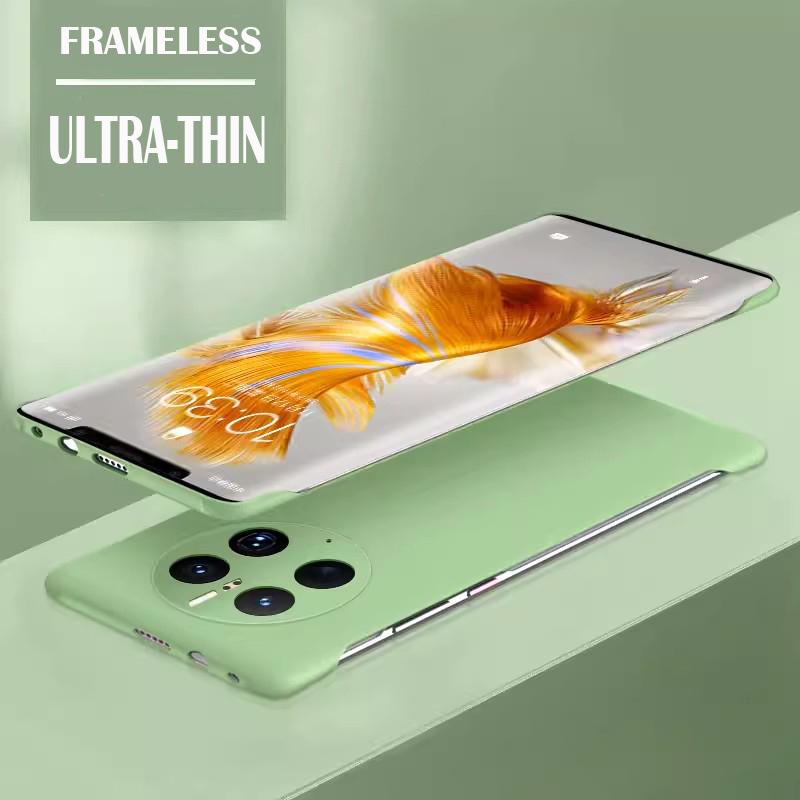 Solid Candy Color Frameless Hard PC Back Cover Case For Huawei Mate 60 50 40 30 Pro ShockProof Ultra Thin Cases