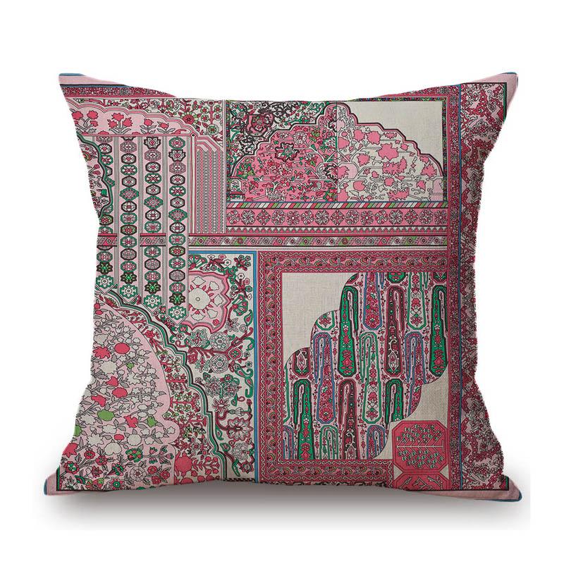 Luxury Classic Flower Pattern Elephant Animal Decorative Cotton Linen Sofa Pillow Cover Modern Aesthetic Art Cushion Cover Case
