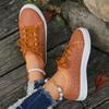 Damen Schnür-Sneakers für Erwachsene Hollow Low Atmungsaktiver Absatz Neue Mode Damenschuhe Einfarbig Herbst Frau Vulkanisierte Schuhe