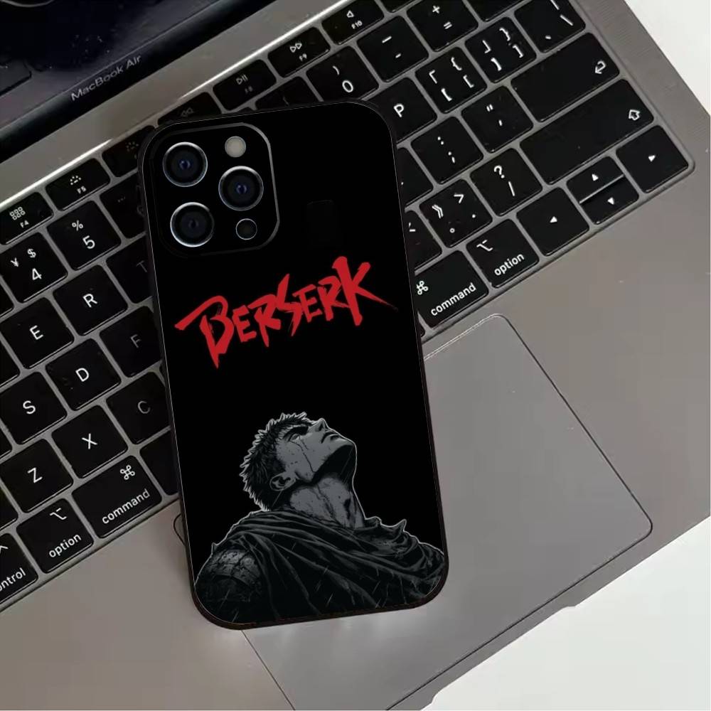 Anime 12B-Berserk G-Buts Phone Case For iPhone17,16,15,14,13,12,11 Plus,Pro Max Soft Black Cover