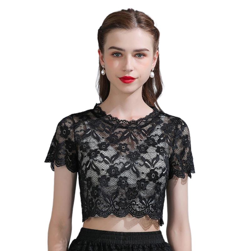 

Perfect Match False Collar Half Shirt Blouse Lace Floral Detachable Fake Collars Elegant High Collar Turtleneck Summer Neck Cover