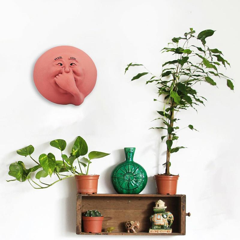 

Bathroom Art Decor Smelly Face Sam Resin Novelty Gift Humorous Sculpture Samis Smile Funny Wall Funny Wall Bathroom