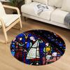 Bedroom Kids Play Floor Carpet Door Mat Modern Living Room Carpet Notre Dame Church Painted Round Room Carpet Chair Mat