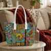 Stained Glass Pattern Tote Bag for Daily Shopping