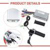 Ebike Controller with LCD Display and Throttle for 36V/48V/64V/72V 500W Systems