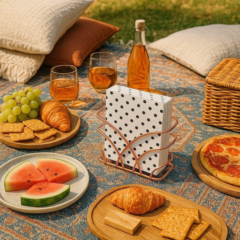 Modern Napkin Holder for Dining Table - Kitchen Napkin Holder Tissue Paper Stand for Kitchen, Table, Home Décor