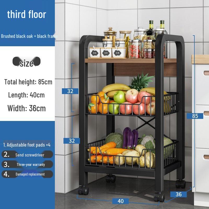 Freestanding Multi-Layer Kitchen Storage Rack for Microwave & Cookware