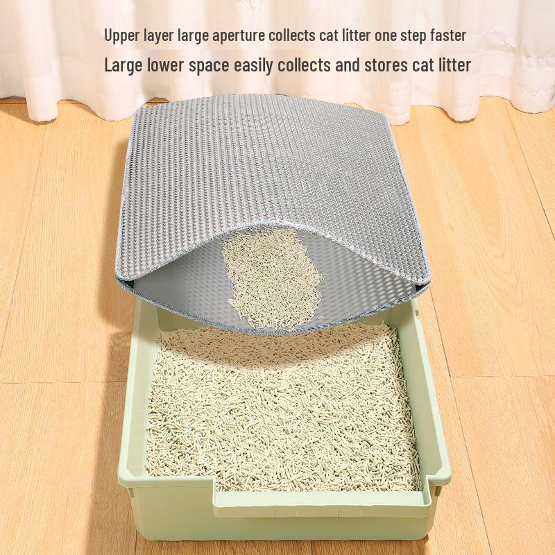 XL Double-Layer Leak-Proof Cat Litter Mat with Filter Design