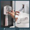 Premium MENGNI Automatic Toothpaste Dispenser Wall-Mounted Bathroom Toothpaste Squeezer Punch-Free Toothbrush Holder Rack Bathroom Acces