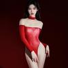 "Burning Desire" Word Shoulder Glossy Sex Stockings Swimsuit Women'S Sexy Shiny And Silky Pure Desire Spice Girl Robe