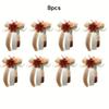8 stk Bryllupsfest Blomsterdekoration til Bilens Bakspejl Dørhåndtag Elegant Stoleryg Arrangement Bryllupsbil Dekoration