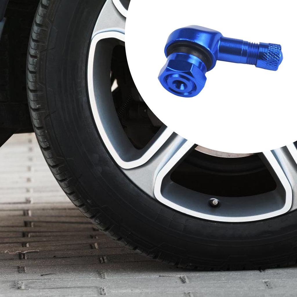 Motorcycle Tire Valve Stems 90 Degree Wheel Tire Stem for Most Motorbike Replacement Aluminum Tubeless Tyre Valve Stem