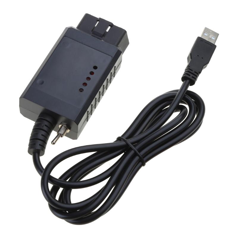 Car Auto OBD2 Diagnostic Tool Elm 327 USB Chip Code Reader Hs CAN/MS CAN Switch with Switch to Hide CH340T Car