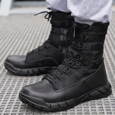 Schwarze taktische Kampfstiefel für Herren, Wüstenstiefel für den Außenbereich, leichte, atmungsaktive Stiefeletten für Männer, Dschungelschuhe, Wanderstiefel