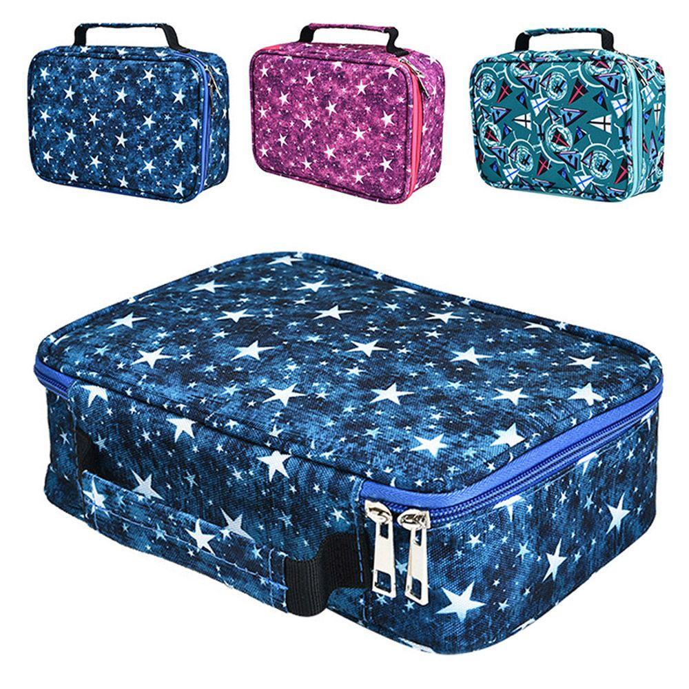 

Bag School Supplies Stars Oxford Cloth Large Capacity Pencil Case Multilayer Pen Case Zipper