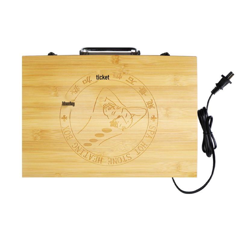 28-Piece Jade Hot Stone Massage Set with Heated Box for Spa and Physiotherapy