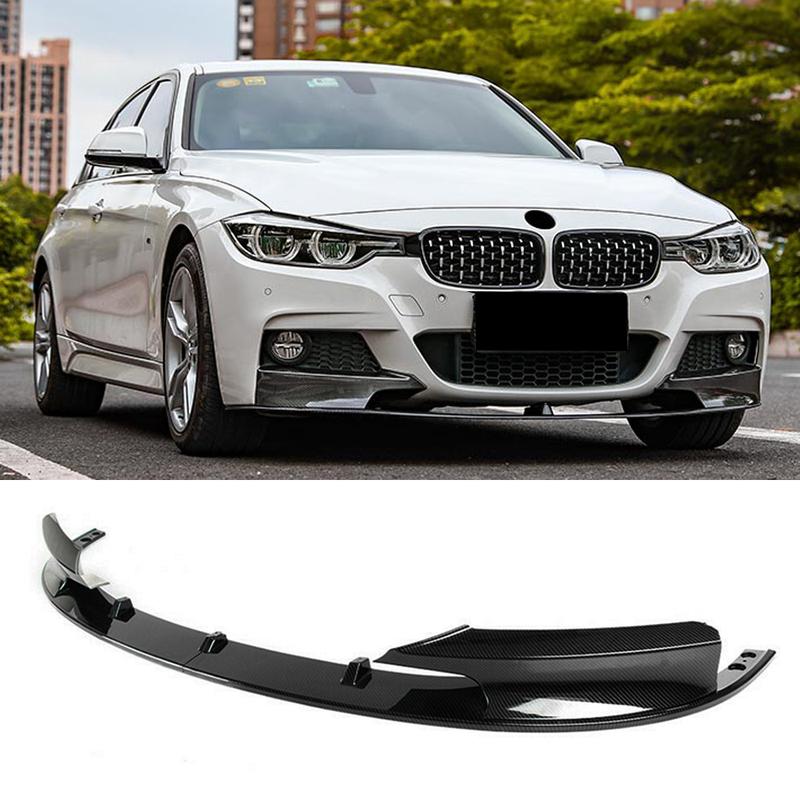 Spoiler Deflettori Labbra Sottoparaurti Anteriore Lucido Nero Aspetto Carbonio ABS Per BMW F30 F31 M Sport 2012 - 2018 Protezione Paraurti Serie 3