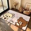 Cartoon R-Rilakkumas Carpet Bathroom Anti-slip Mat Door Mat Home Decoration Mat Entrance Door Mat Scratch-resistant Door Mat