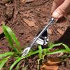 Désherbeur manuel en acier inoxydable à dents en V, poignée bois – arrache-pissenlits et mauvaises herbes