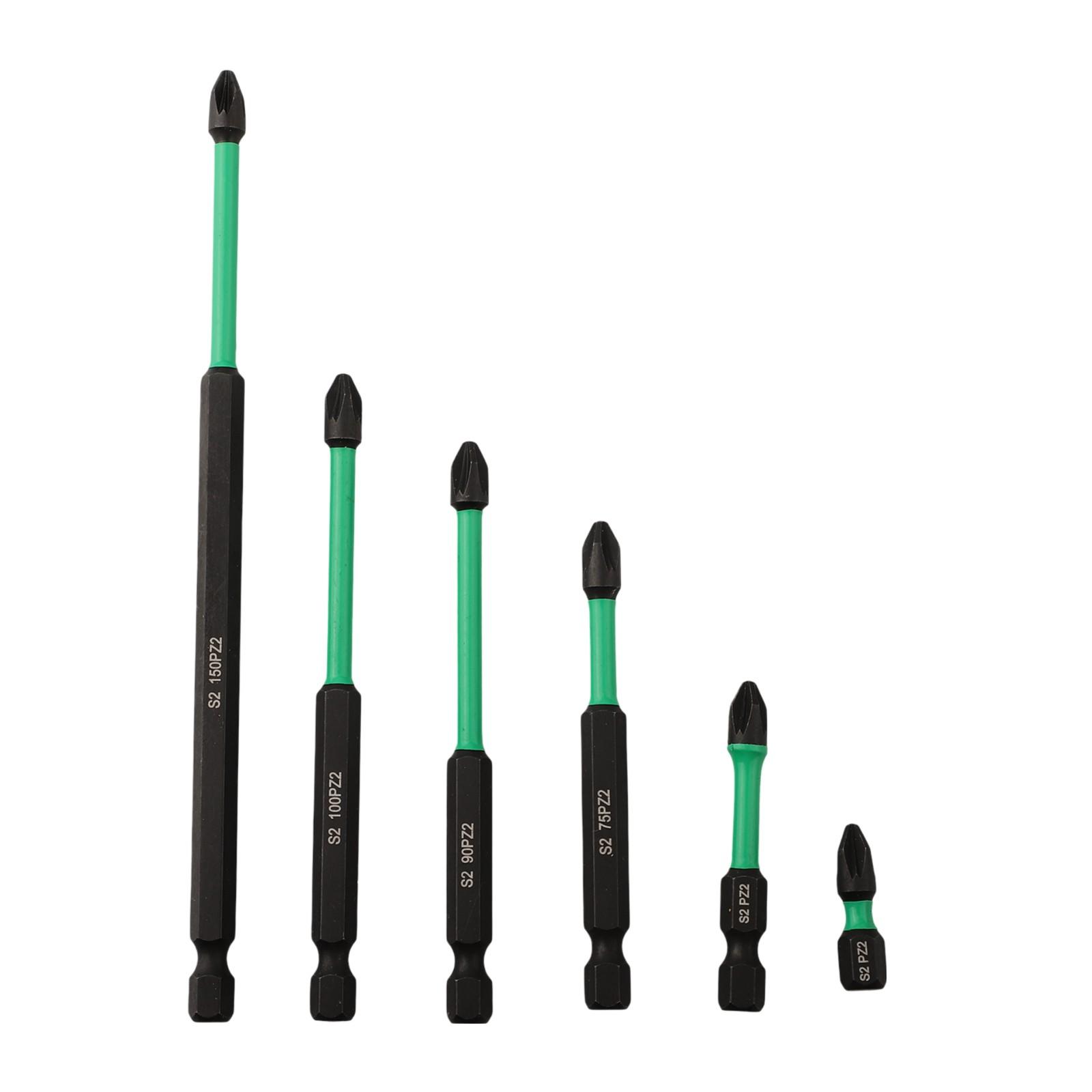 

Премиальные магнитные биты PZ2 для отвертки, доступны в нескольких размерах от 25 мм до 150 мм