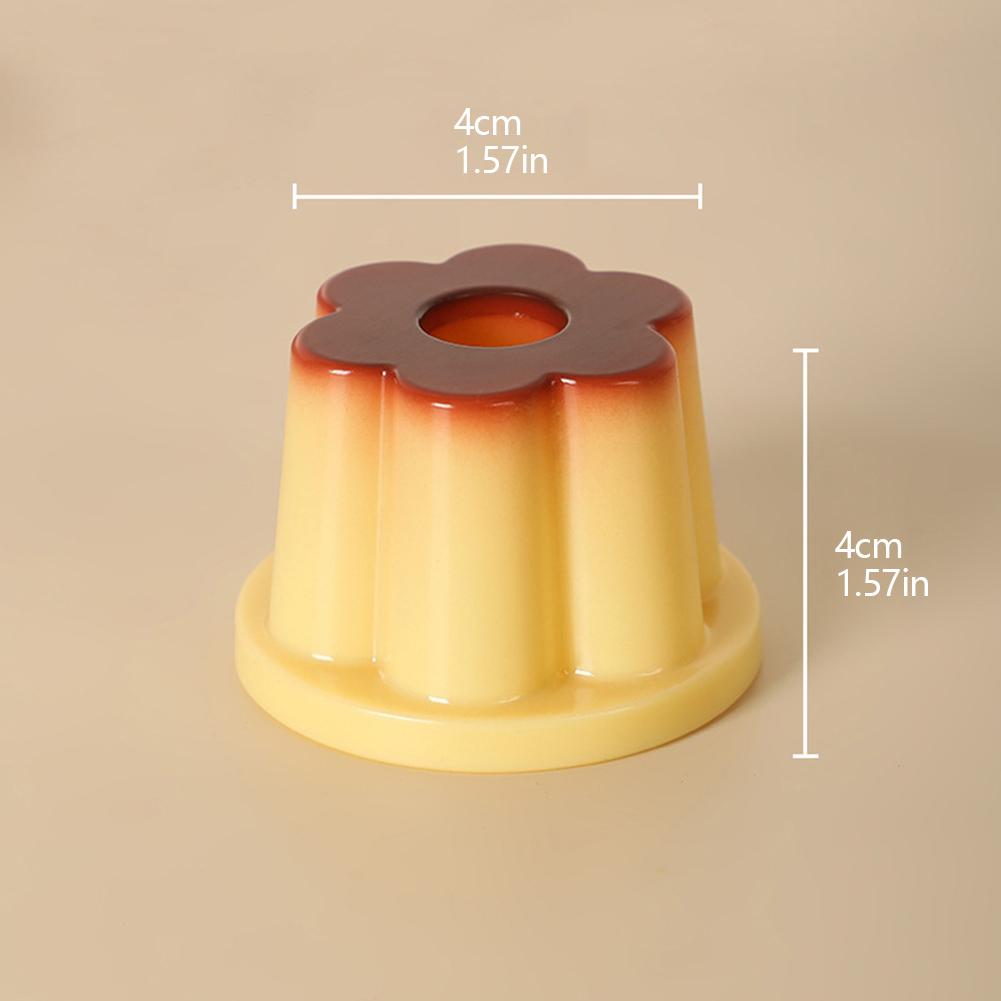 Creative Pudding Pen Holder Cute Desktop for Girls Caramel Pudding Jelly Small Ornament Gift for Student Kids