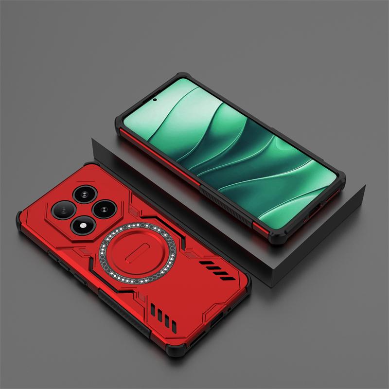 Hard Armor Case For Xiaomi Poco X7 Magnetic Adsorption Wireless Charge Cover Poco F7 Ultra F7 Pro X7 Pro Case For Poco X7 Case