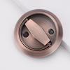 Stainless Steel Invisible Door Lock with Pull Ring, Single/Double-Sided Mounted Round Handle.