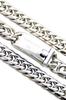 RaHash Men's Curb Chain Necklace, Stainless Steel 316L, Hypoallergenic [Silver, Double, 12mm Wide, 65cm Long]