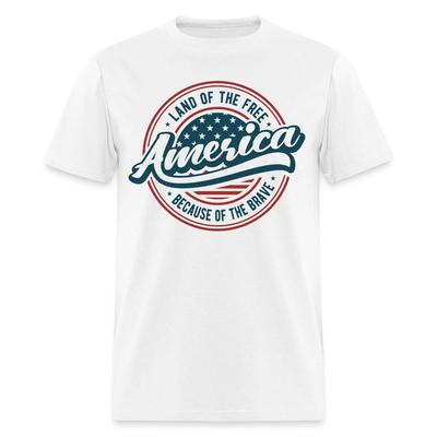 T-shirt Terra degli Liberi Americana (A Causa Del Coraggioso)