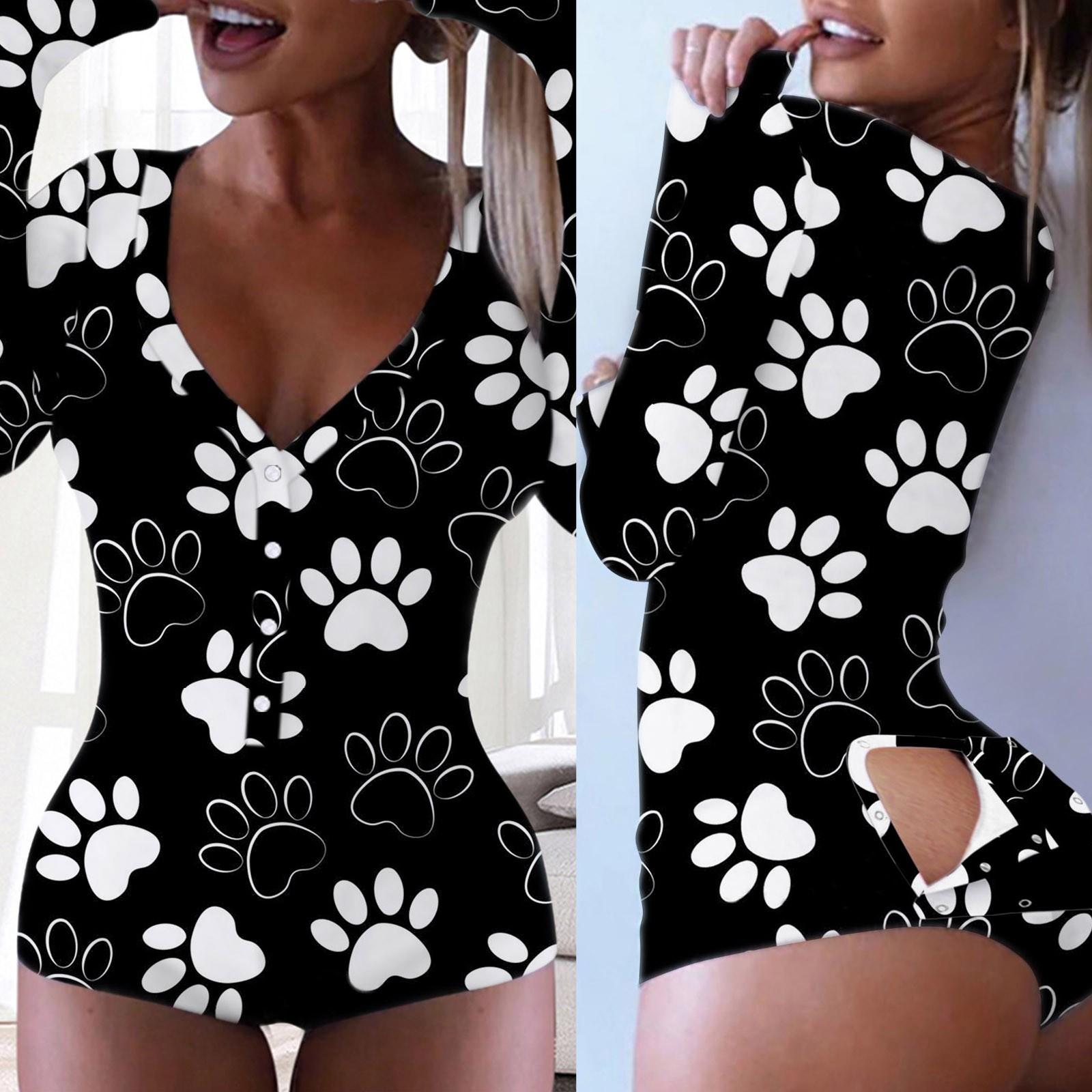 

Женские сексуальные топы с v-образным вырезом и принтом сзади и спереди, функциональный комбинезон с клапаном на пуговицах XL чёрный