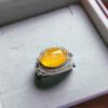 High Ice Chalcedony Mens Ring Openable Leopard Head Inlaid Gift Lover Father