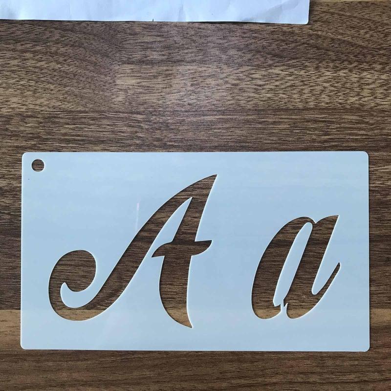 40 Sztuk Szablonów Malarskich Wyciskane Litery Cyfry Szablony Wielokrotnego Użytku do Malowania Natryskowego Rękodzieła DIY Dekoracji Ścian