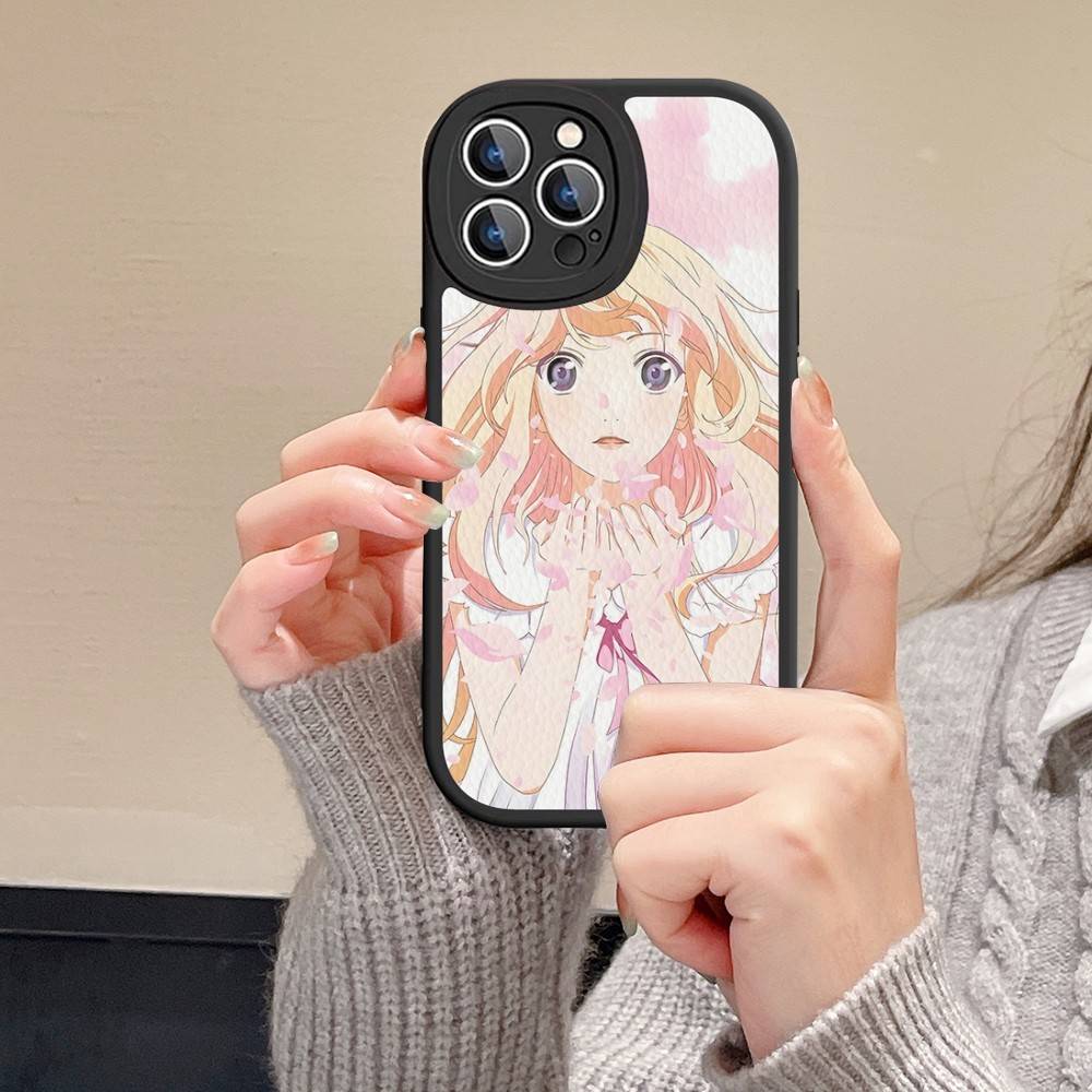 Your Lie In April Phone Case For IPhone 16 15 14 11 12 13 Pro Max Plus Back Leather Shell