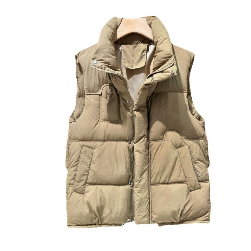 Cotton vest women's autumn and winter new products stand collar outer wear cotton clothes vest vest jacket tide horse