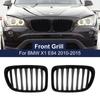 High Quality Front Bumper Grilles Kidney Grill For BMW X1 Series E84 SDrive XDrive 09-16 Glossy Black One Line Slat Car Grills