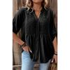 Plus Size Women S Lace Splice V Neck Long Sleeve Shirt