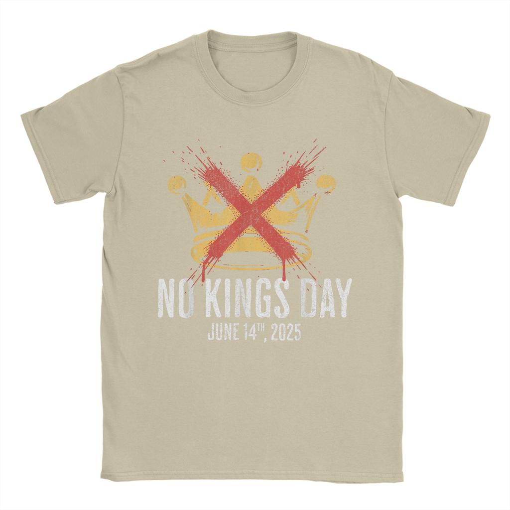 Men's T-Shirt No Kings Day October 18 2025 Crazy Cotton Tees Short Sleeve Rejecting King T Shirts Crew Neck merch Gift Idea