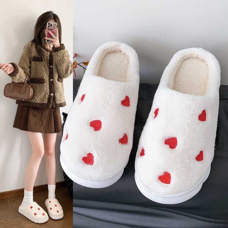 Love Home Outer Wear Toe Thick Bottom Wool Mopping 2025 Autumn and Winter New Indoor Cotton Slippers Women's Soft Bottom Is Comfortable