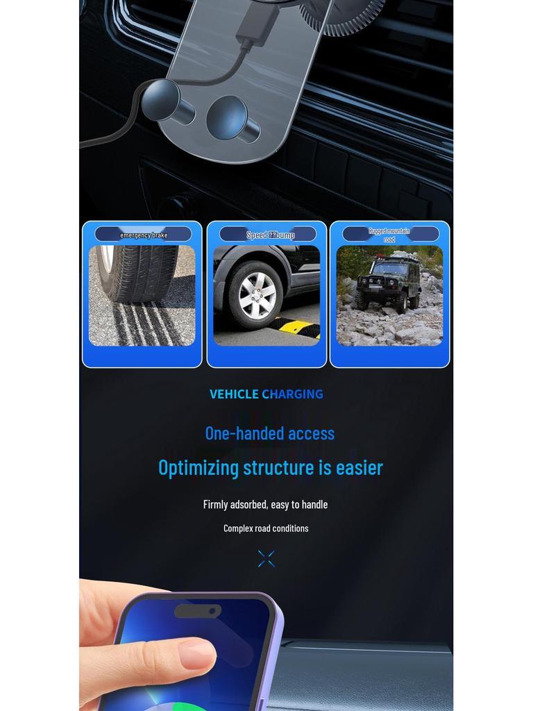 15W Kabelloses Autoladegerät & Halterung