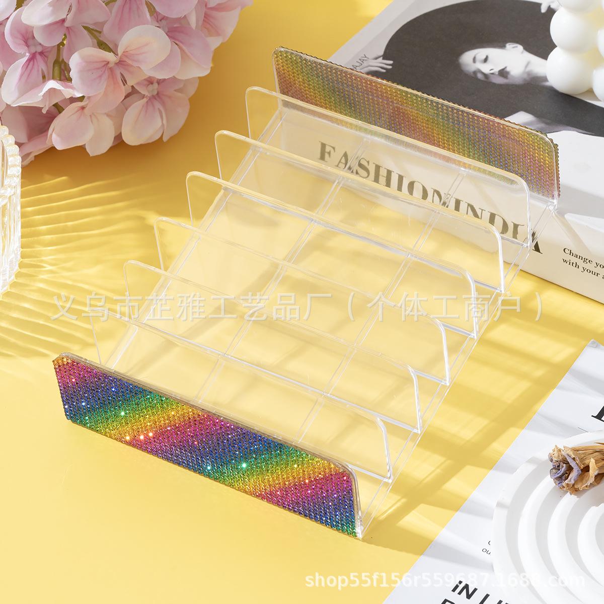 

Eyeshadow Disc Storage Box Powder Separator Acrylic Transparent Desktop Makeup Blush Cosmetics Shelf разноцветный