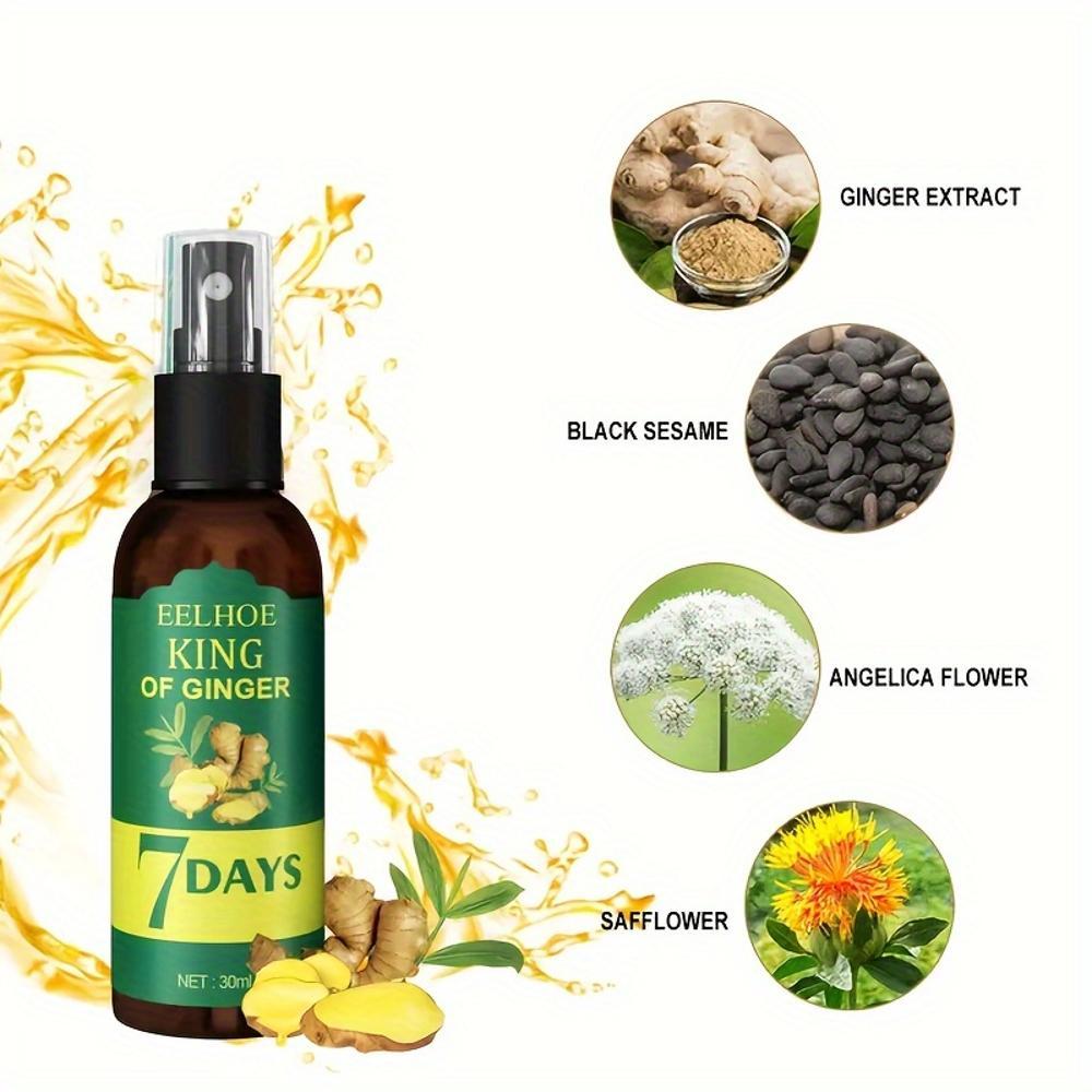 Revitalize Hair with Strong & Shiny Hair Care Massaging Scalp Soft Smooth Hair Ginger Hair Spray