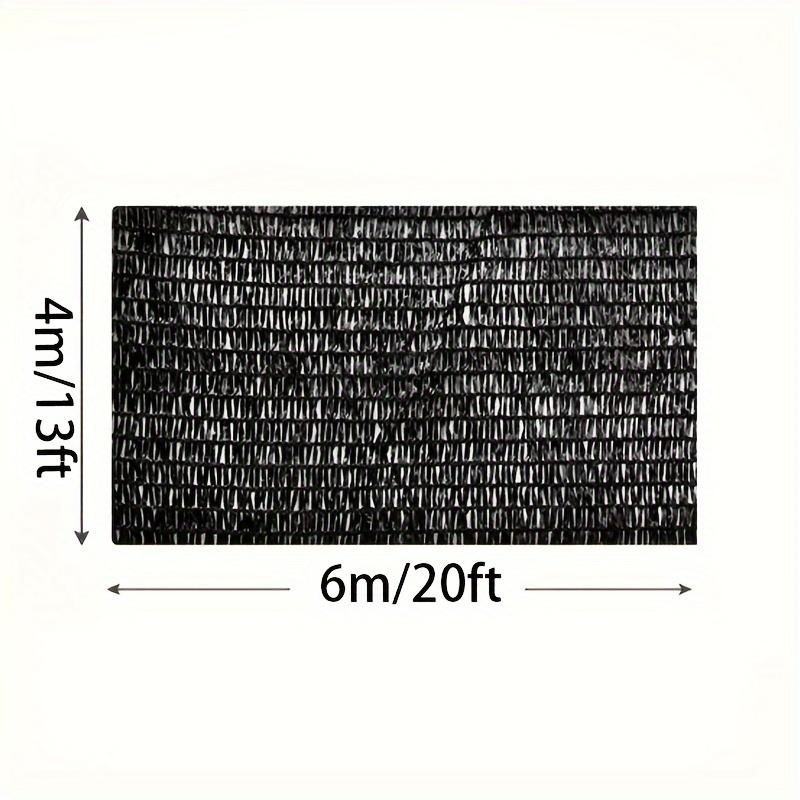 40% UV Block Black Olefin Fabric Shade Net - Heat Reduction Mesh for Plant Protection, Greenhouse Cover with 20 Tie Strips - 1 P