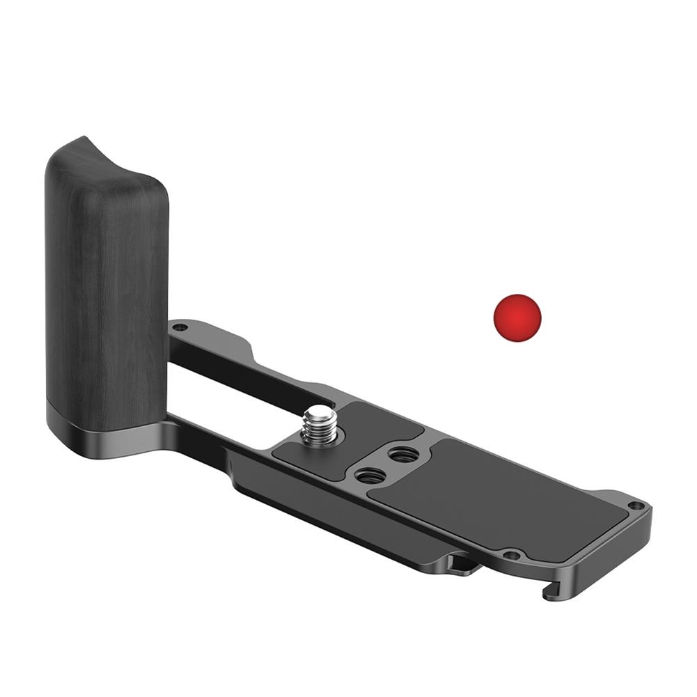 

Camera Wood Hand Grip Handle Aluminum Base L Board for Fujifilm X-M5 (Black)