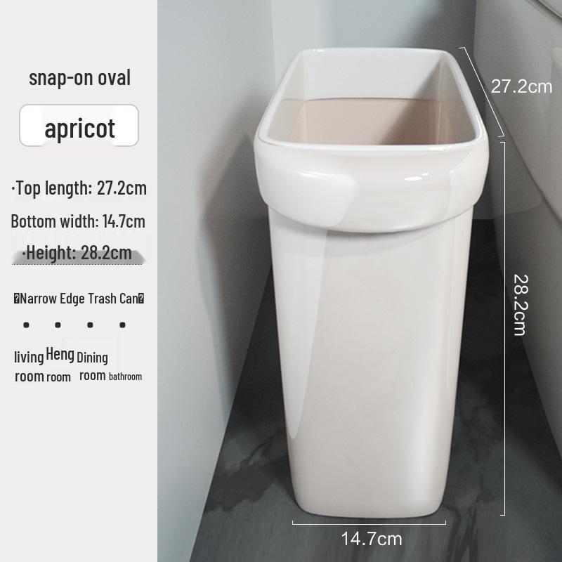 Nordic Style Corner Storage Trash Can - Lidless, Multifunctional, Press Ring Type