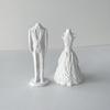 3D Bride Wedding Dress Silicone Candle Mold Bridegroom Suit Resin Casting Moulds