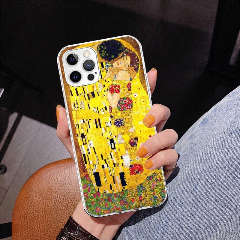 Kiss by Gustav Klimt Desig Phnoe Case for Iphone 17 Air 16 11 12 13 Mini 14 Plus 15 Pro Max 7 8E SE 2020 16ProMax Phone Cover Co