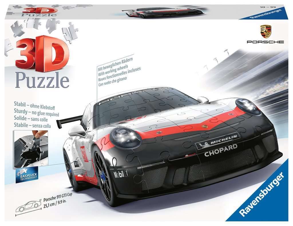 

Пазл Ravensburger 3D [108 деталей Porsche 911 GT3 Cup]