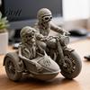 Durable Skull Figurine 3D Printed Sitting Skeleton Statue, Halloween Indoor Decor Figurines, Mini Detailed Model Home for Living Room Table