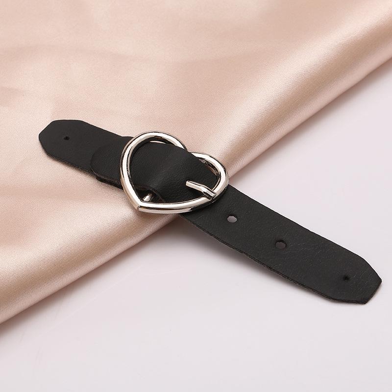 Adjustable PU Leather Buckle Skirt with Star Design